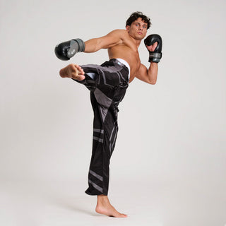 Hosen Kickboxen WAKO Leone AB992 Schwarz 