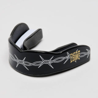 Mundschutz Leone IUTER Barbed Wire PD02IU Schwarz-Combat Arena