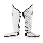 Schienbeinschoner Fairtex Wettbewerb SP5 mit weißen Fußstützen 