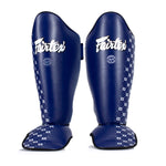 Schienbeinschoner Fairtex Wettbewerb SP5 mit blauen Fußstützen 