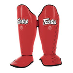 Schienbeinschoner Fairtex Wettbewerb SP5 mit Fußstützen Rot 