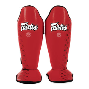 Schienbeinschoner Fairtex Wettbewerb SP5 mit Fußstützen Rot 