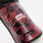 Schienbeinschoner Leone Urban Fighter PT118 Rot-Schwarz Camo 