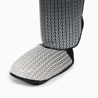 Schienbeinschoner mit Parafuss Adidas Pro Kickboxing WAKO Schwarz-Weiß 