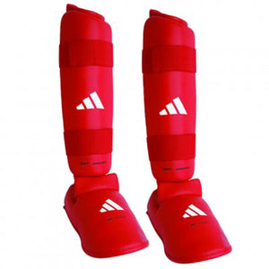 Schienbeinschoner und Fußschutz Adidas Rot und Blau WKF-zugelassen 