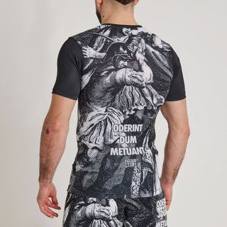 Rashguard Leone IUTER Barbed Wire AB06IU Schwarz-Combat Arena
