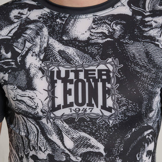 Rashguard Leone IUTER Barbed Wire AB06IU Schwarz-Combat Arena