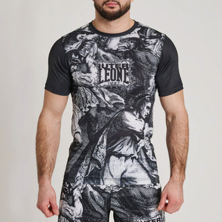 Rashguard Leone IUTER Barbed Wire AB06IU Schwarz-Combat Arena