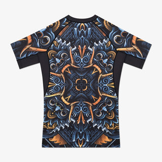 Rashguard Manto Barong Kurzarm Schwarz-Combat Arena