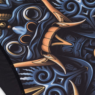 Rashguard Manto Barong Kurzarm Schwarz-Combat Arena
