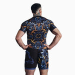 Rashguard Manto Barong Kurzarm Schwarz-Combat Arena