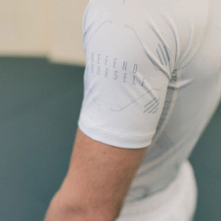 Rashguard Manto Shield Kurzarm Weiß-Combat Arena