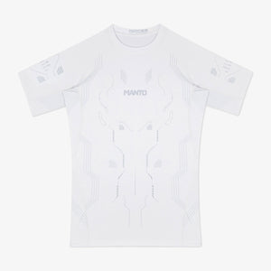 Rashguard Manto Shield Kurzarm Weiß-Combat Arena