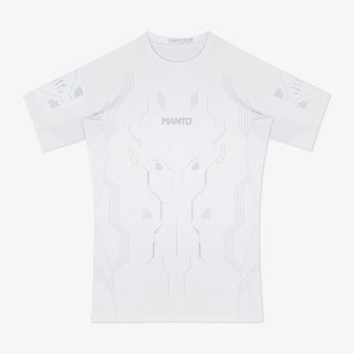 Rashguard Manto Shield Kurzarm Weiß-Combat Arena
