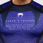 Rashguard Venum Tekken 8 Kazuya langärmlig Schwarz-Lila-Combat Arena