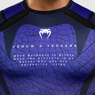 Rashguard Venum Tekken 8 Kazuya langärmlig Schwarz-Lila-Combat Arena