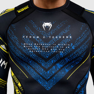 Rashguard Venum Tekken 8 King langärmlig Schwarz-Gelb-Combat Arena