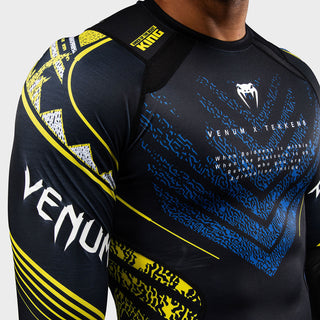 Rashguard Venum Tekken 8 King langärmlig Schwarz-Gelb-Combat Arena