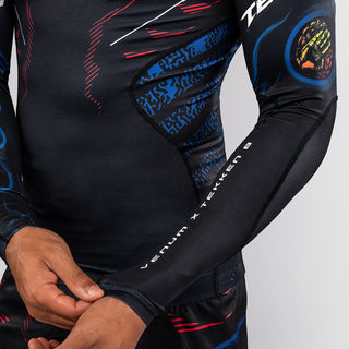 Rashguard Venum Tekken 8 Yoshimitsu Langarm Schwarz-Orange-Combat Arena