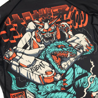 Rashguard Half Sumo Kaiju gegen Mecha 