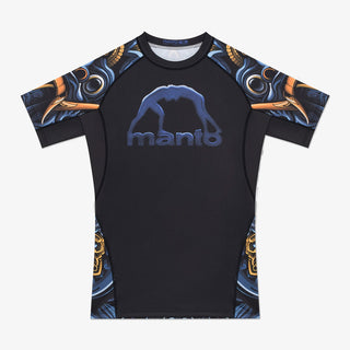 Rashguard Manto Barong kurzarm Schwarz 