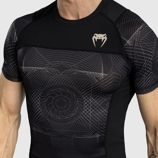 Rashguard Venum G-Fit Air kurze Ärmel Schwarz-sand