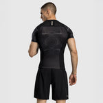 Rashguard Venum G-Fit Air kurze Ärmel Schwarz-sand