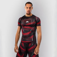 Rashguard Venum Matupa Kurzarm Schwarz-Rot 
