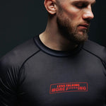 Rashguard Manto Fighting Kurzarm Schwarz 