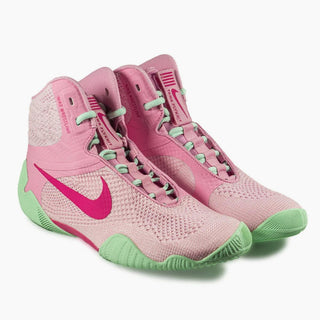 Ringerschuhe-Wrestling Nike Tawa Rosa-grün-Combat Arena