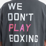 T-shirt Boxraw We Don't Play Boxing Oversize Grau-rosa-Combat Arena