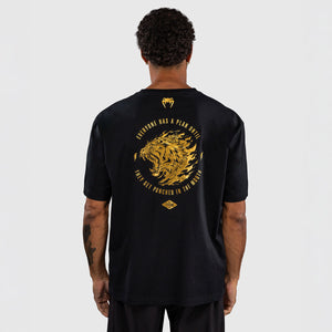 T-shirt Venum x Mike Tyson Tiger Schwarz-gold-Combat Arena