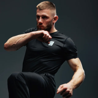 T-shirt tecnica Manto Pulse Nero-Combat Arena