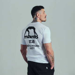 T-shirt Manto Society Weiß 