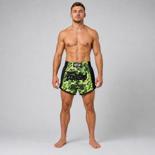 Kick-Thai Shorts Fairtex BS1710 Grünes Tarnmuster