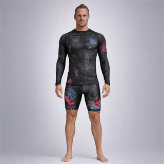 Rashguard Half Sumo Black Mamba Neon langärmlig 